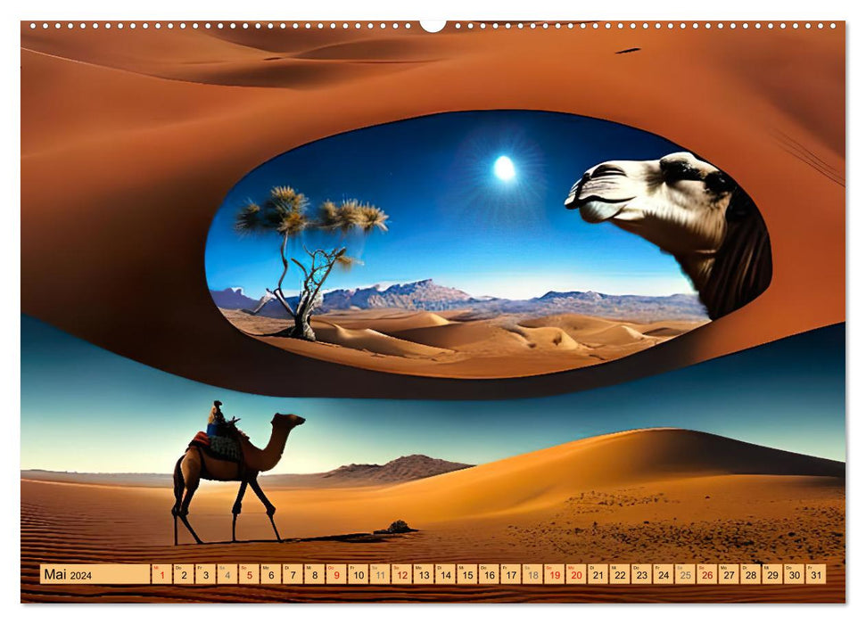 Die Wüste - Kulisse der Fantasie (CALVENDO Wandkalender 2024)