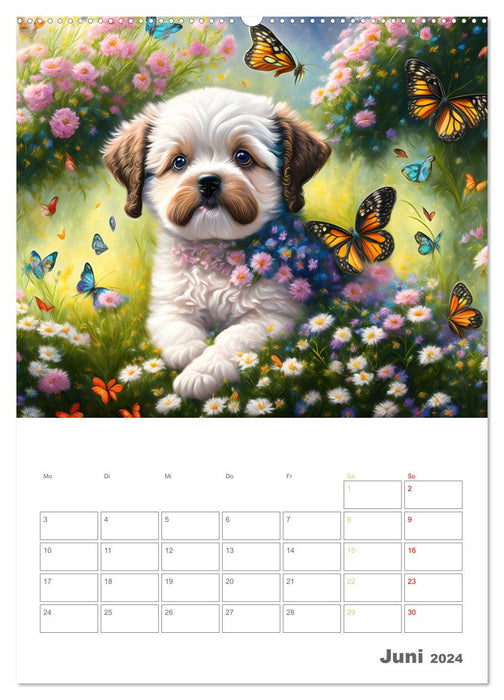 Chiens et chats adorables (Calendrier mural CALVENDO Premium 2024) 