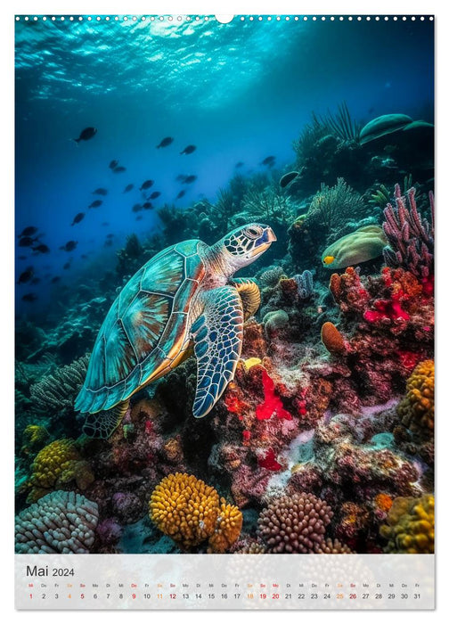 Fantastische Unterwasserwelt (CALVENDO Wandkalender 2024)