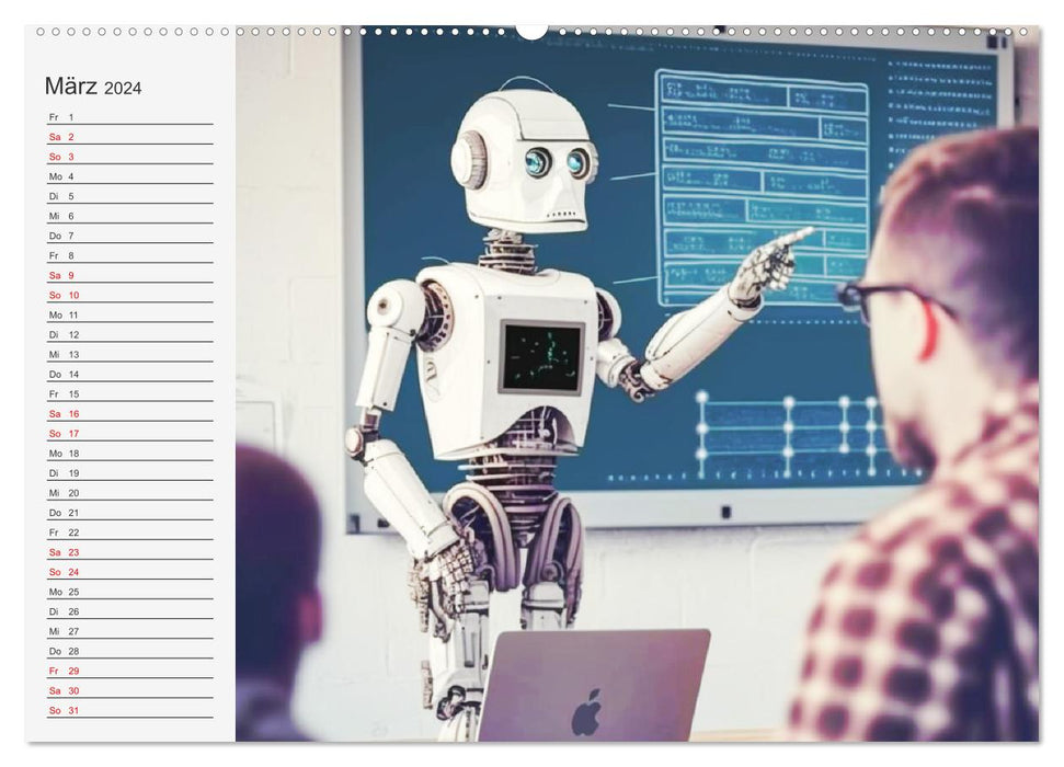 Roboter, Zukunft, Visionen. Die Arbeitskräfte von Morgen (CALVENDO Wandkalender 2024)