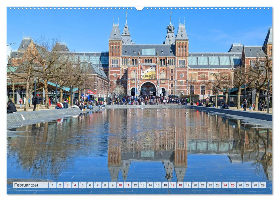 Amsterdam de jour et de nuit (calendrier mural CALVENDO 2024) 