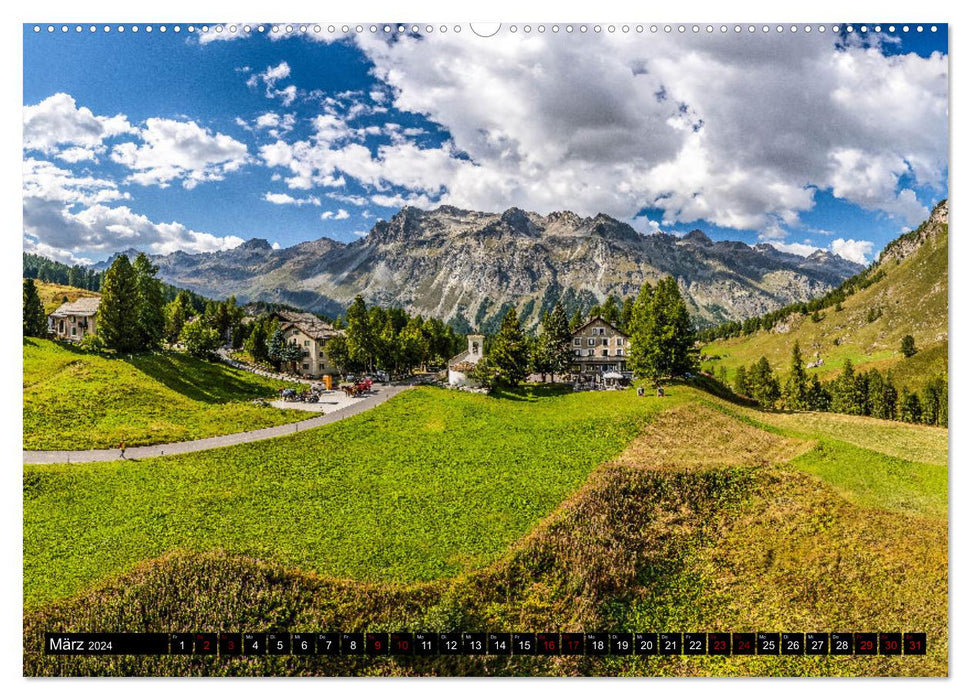 Suisse - Engadine et Bergell (Calendrier mural CALVENDO Premium 2024) 