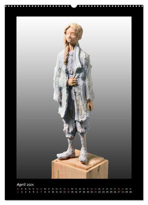 Sculptures en bois et hématite - Werner Baum (Calendrier mural CALVENDO Premium 2024) 