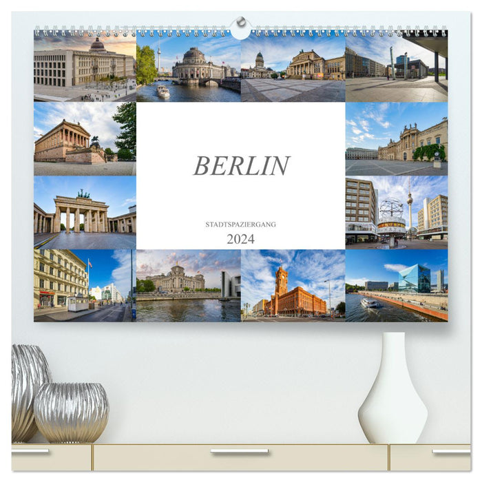 Promenade dans la ville de Berlin (Calendrier mural CALVENDO Premium 2024) 