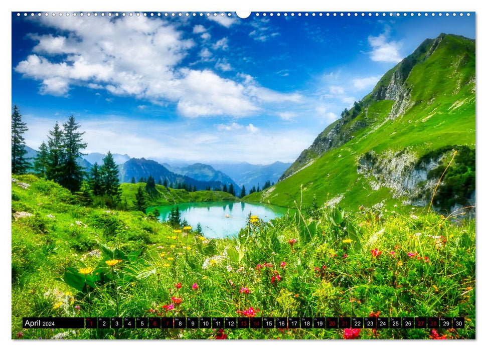 Oberstdorfer Bergwelt (CALVENDO Premium Wandkalender 2024)