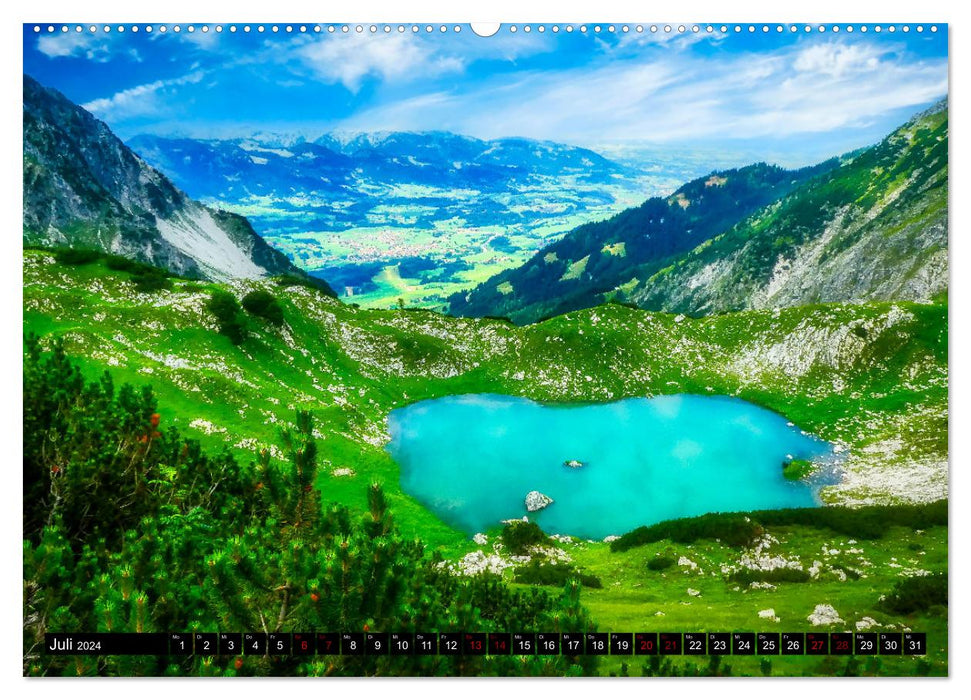 Oberstdorfer Bergwelt (CALVENDO Premium Wandkalender 2024)