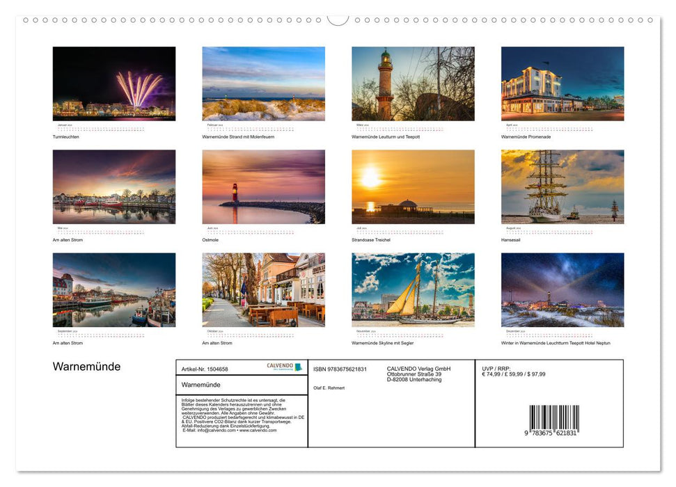 Warnemünde by Olaf Rehmert (CALVENDO Premium Wandkalender 2024)