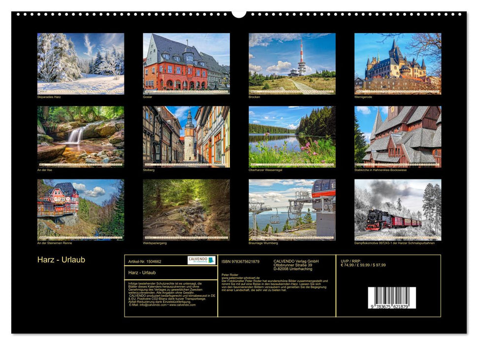 Harz - Urlaub (CALVENDO Premium Wandkalender 2024)
