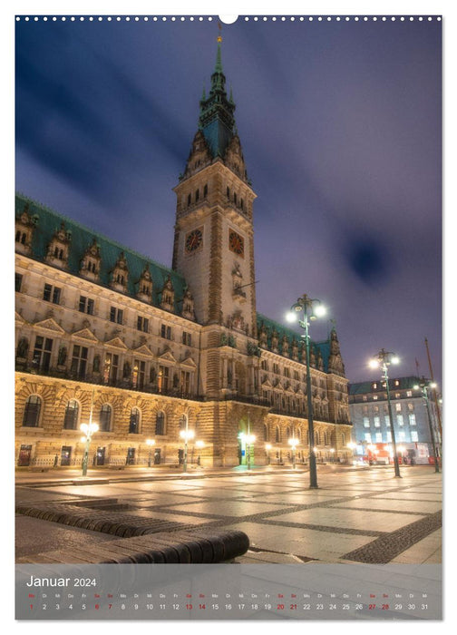 Hamburg - Die schönste Hafenstadt (CALVENDO Premium Wandkalender 2024)