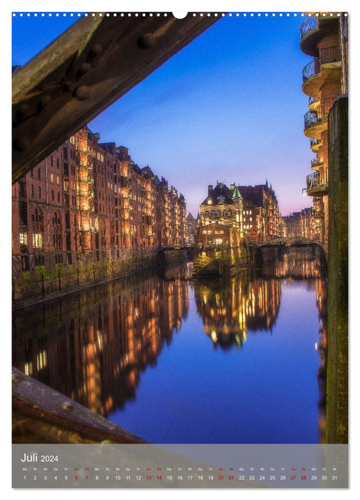 Hamburg - Die schönste Hafenstadt (CALVENDO Premium Wandkalender 2024)