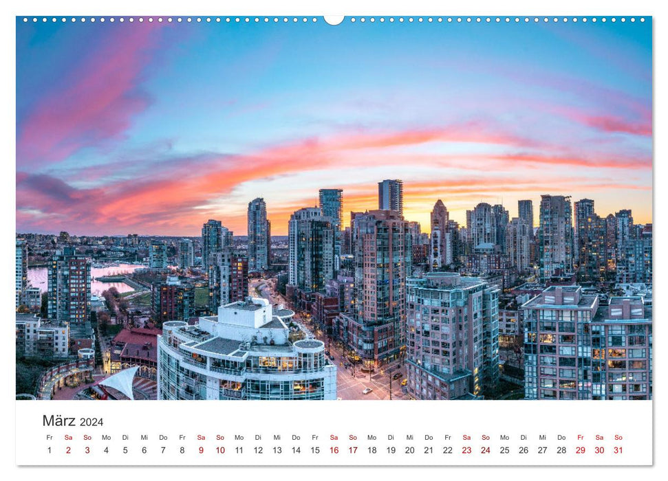 Vancouver - Eine wunderschöne Stadt an der Westküste Kanadas. (CALVENDO Wandkalender 2024)