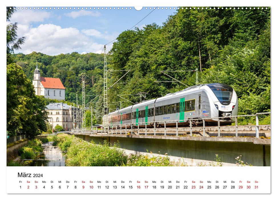 Chemin de fer en Allemagne (calendrier mural CALVENDO 2024) 