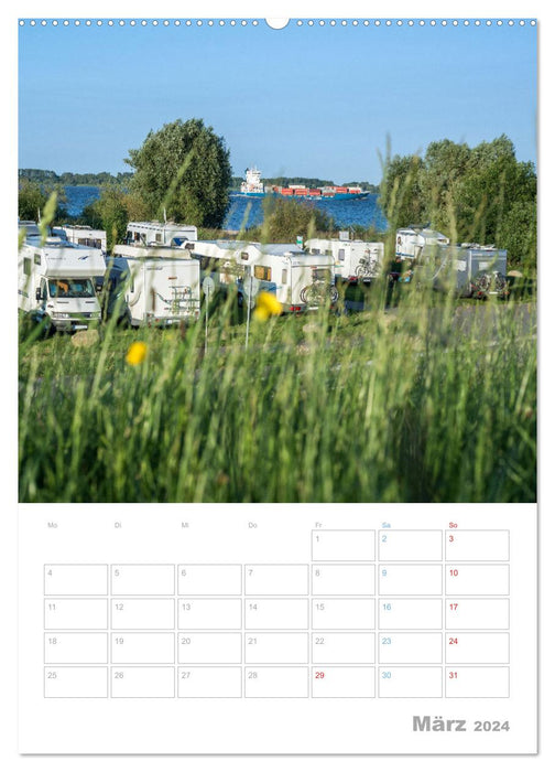 CAMPING-GLÜCK - Dein Urlaubsplaner (CALVENDO Premium Wandkalender 2024)