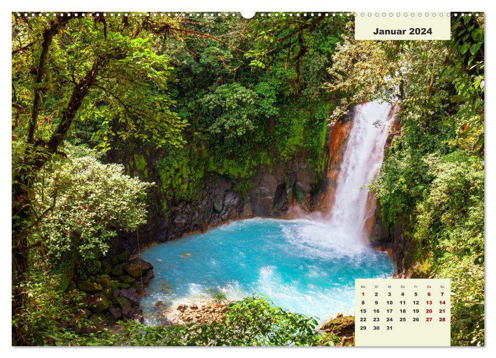 Costa Rica - Land zwischen Karibik und Pazifik (CALVENDO Premium Wandkalender 2024)