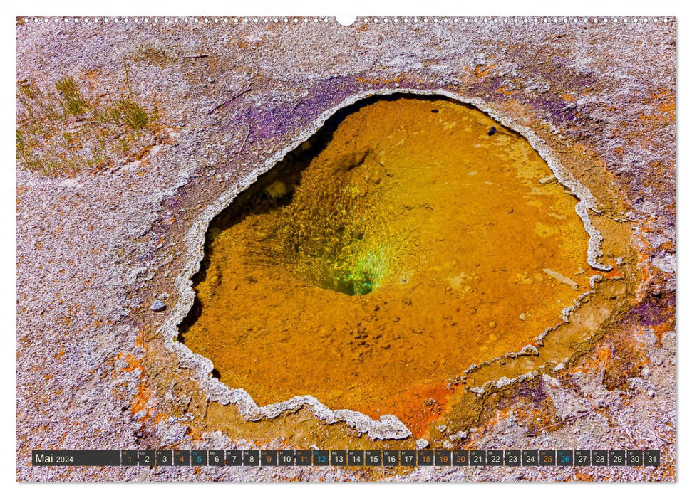 Farbenwunder Yellowstone (CALVENDO Premium Wandkalender 2024)