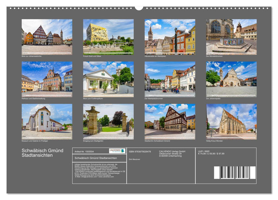 Schwäbisch Gmünd Stadtansichten (CALVENDO Premium Wandkalender 2024)