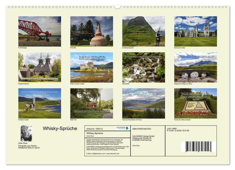 Whisky-Sprüche (CALVENDO Premium Wandkalender 2024)