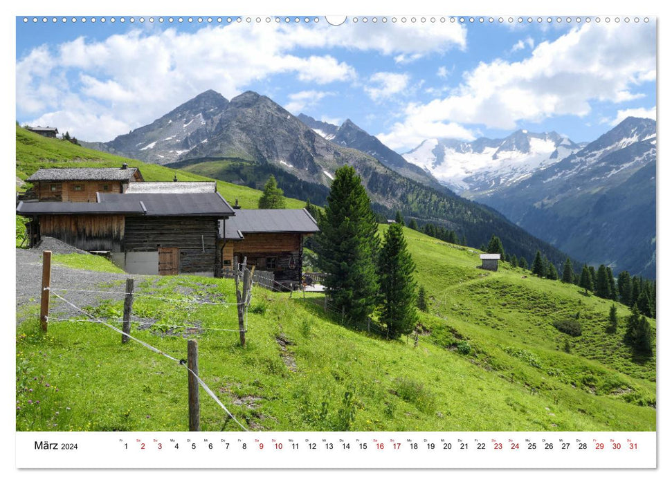 Wandern am Gerlospass - Naturparadies zwischen Tirol und Salzburger Land (CALVENDO Premium Wandkalender 2024)