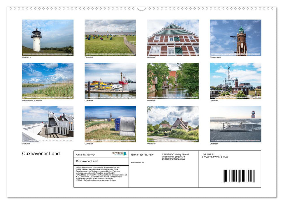 Cuxhavener Land (CALVENDO Premium Wandkalender 2024)