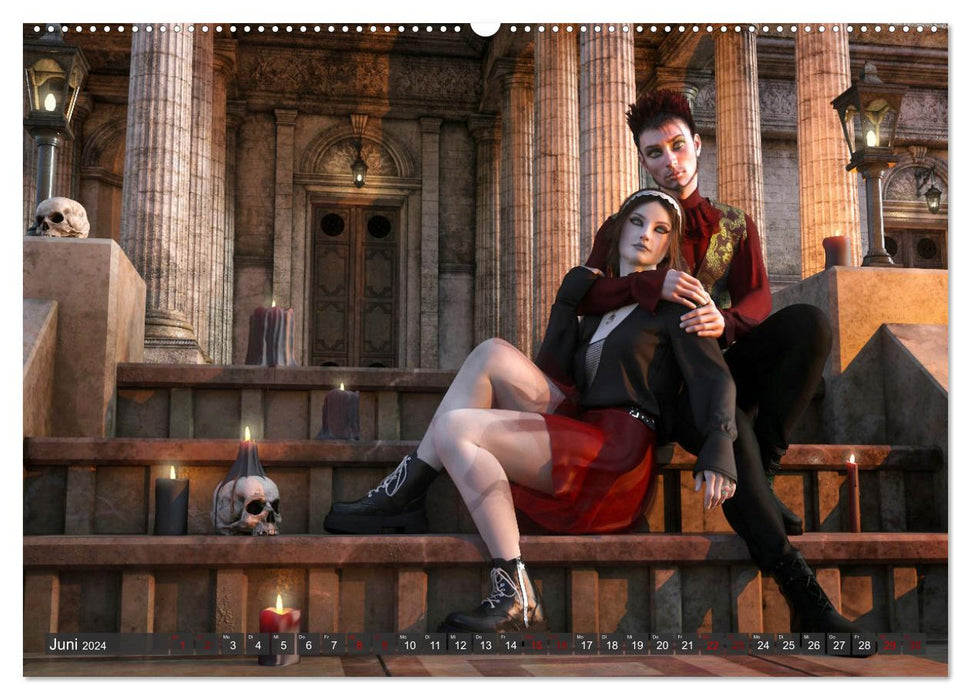 Gothic Sehnsucht (CALVENDO Premium Wandkalender 2024)