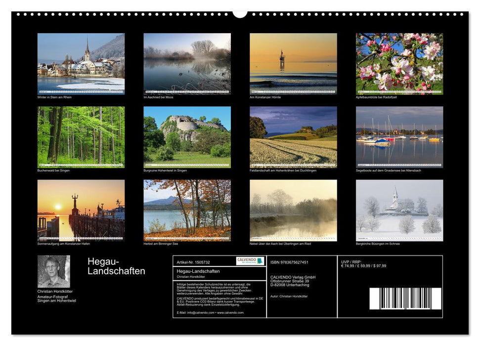 Hegau-Landschaften (CALVENDO Premium Wandkalender 2024)