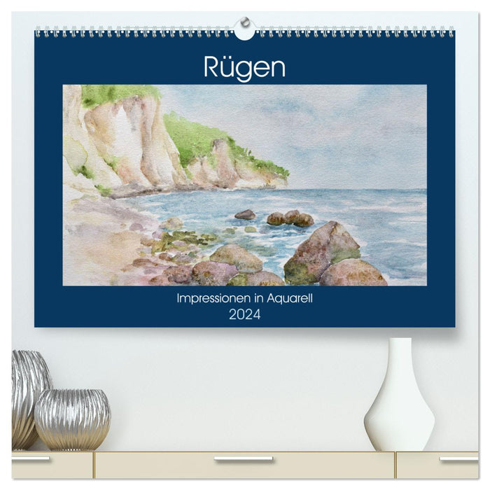 Rügen Impressionen in Aquarell (CALVENDO Premium Wandkalender 2024)