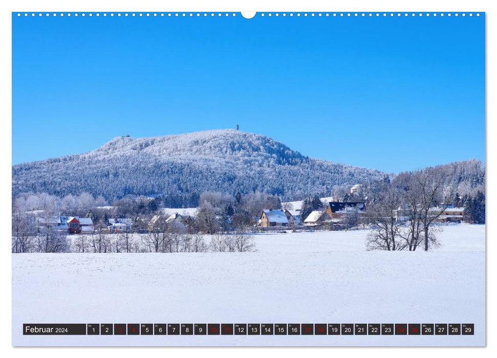 Zittauer Gebirge - Deutschlands kleinstes Mittelgebirge (CALVENDO Premium Wandkalender 2024)