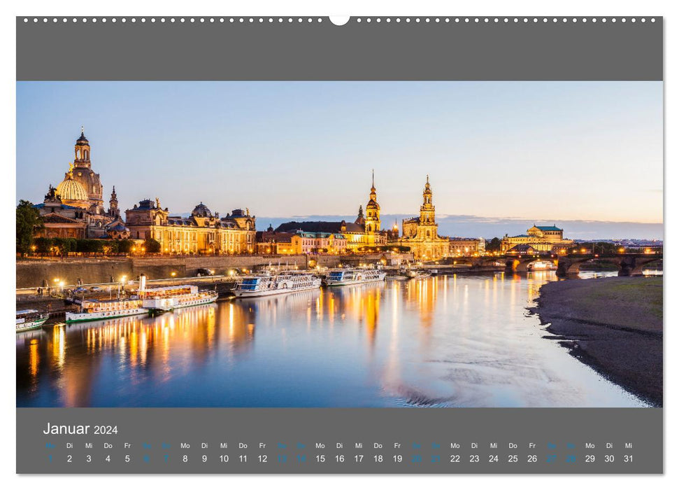 Deutschland Städte bei Nacht (CALVENDO Premium Wandkalender 2024)