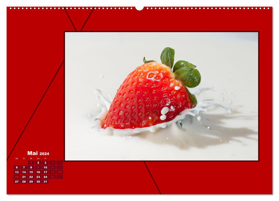 Powerfarbe Rot (CALVENDO Premium Wandkalender 2024)