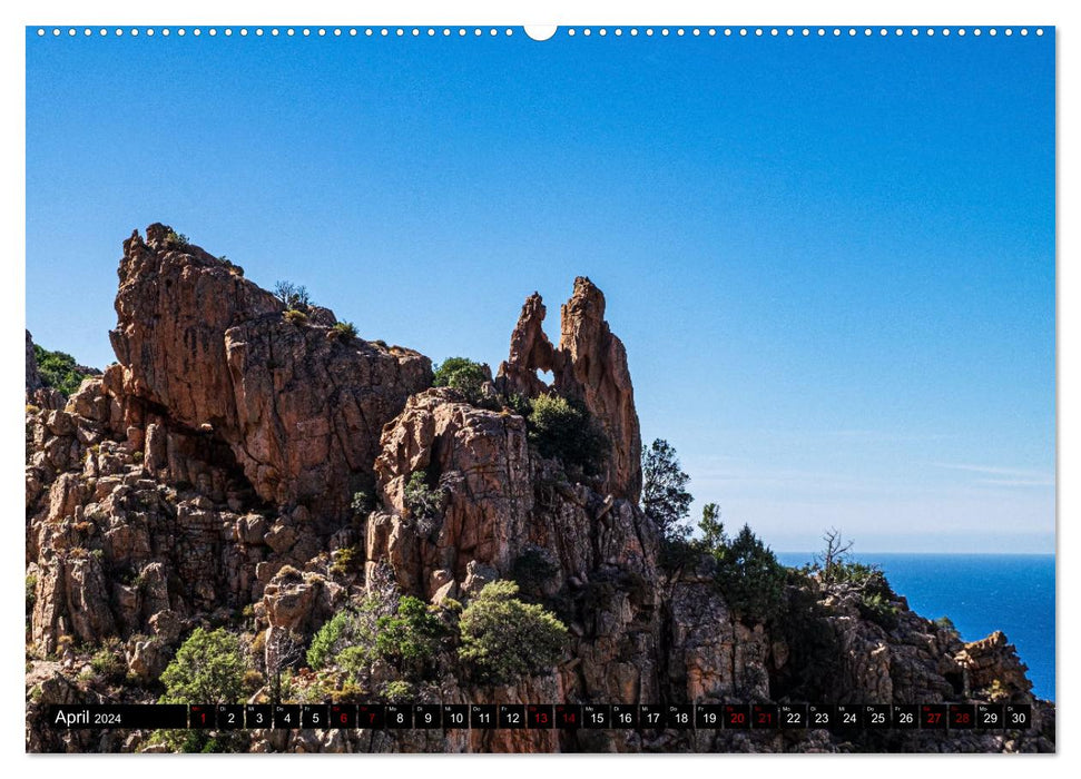 Korsika Wild und Frei (CALVENDO Premium Wandkalender 2024)