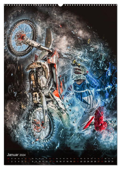 Motocross - einfach faszinierend (CALVENDO Premium Wandkalender 2024)
