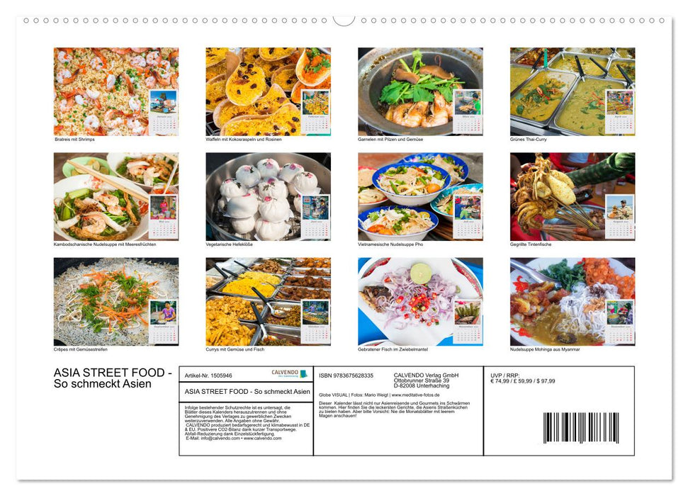 ASIA STREET FOOD - So schmeckt Asien (CALVENDO Premium Wandkalender 2024)