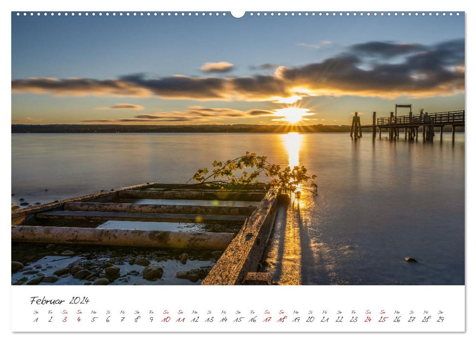 Sonnenuntergang am Ammersee (CALVENDO Premium Wandkalender 2024)