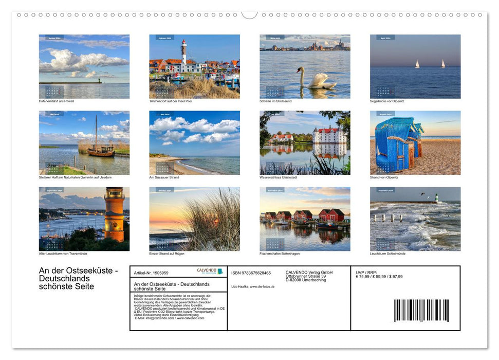 An der Ostseeküste - Deutschlands schönste Seite (CALVENDO Premium Wandkalender 2024)