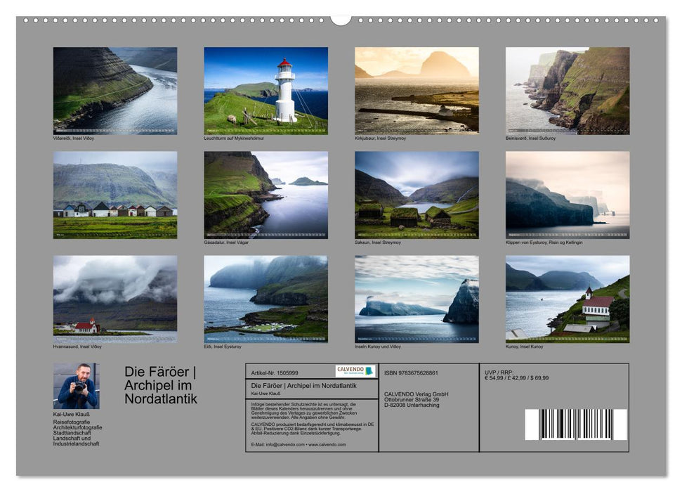 Färöer Archipel im Nordatlantik (CALVENDO Wandkalender 2024)
