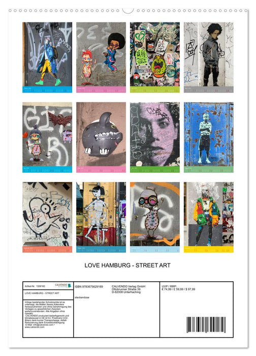 LOVE HAMBURG - STREET ART (CALVENDO Premium Wandkalender 2024)