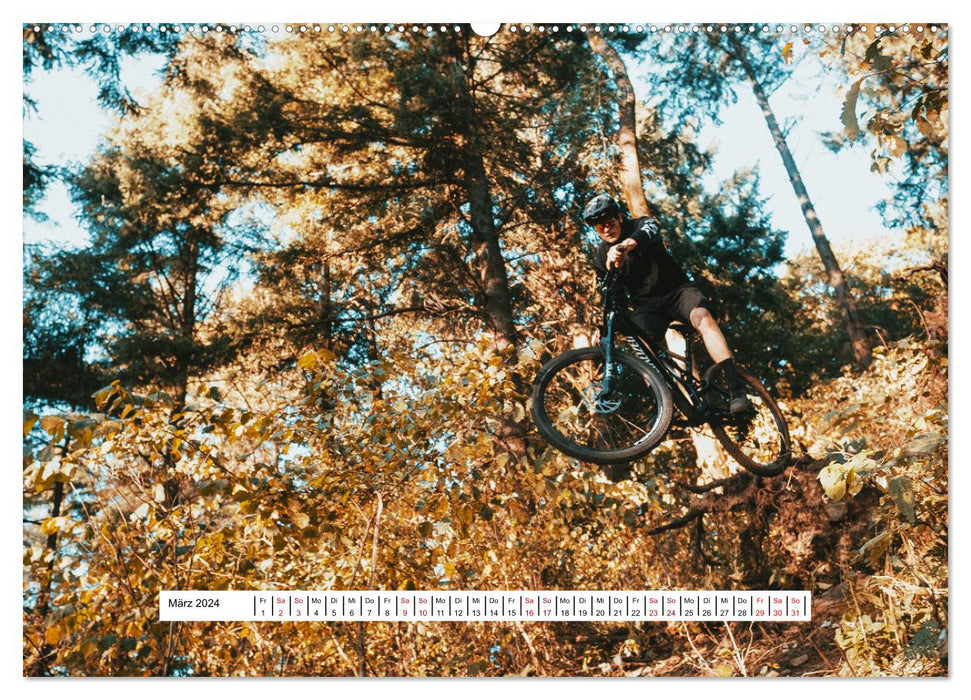 Mountainbike Trail-Action (CALVENDO Premium Wandkalender 2024)