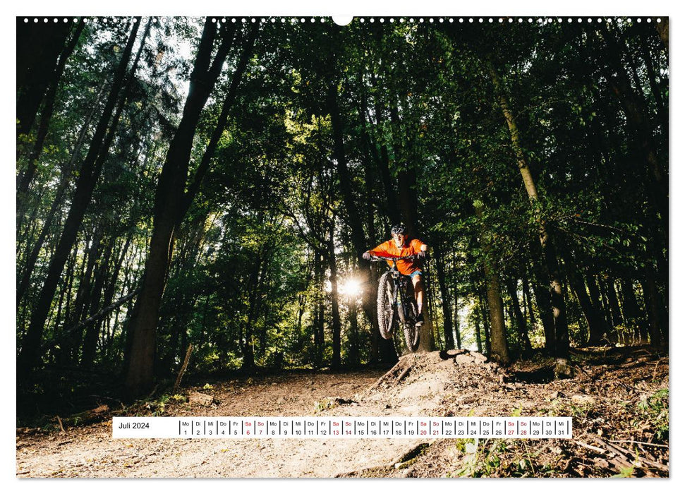 Mountainbike Trail-Action (CALVENDO Premium Wandkalender 2024)
