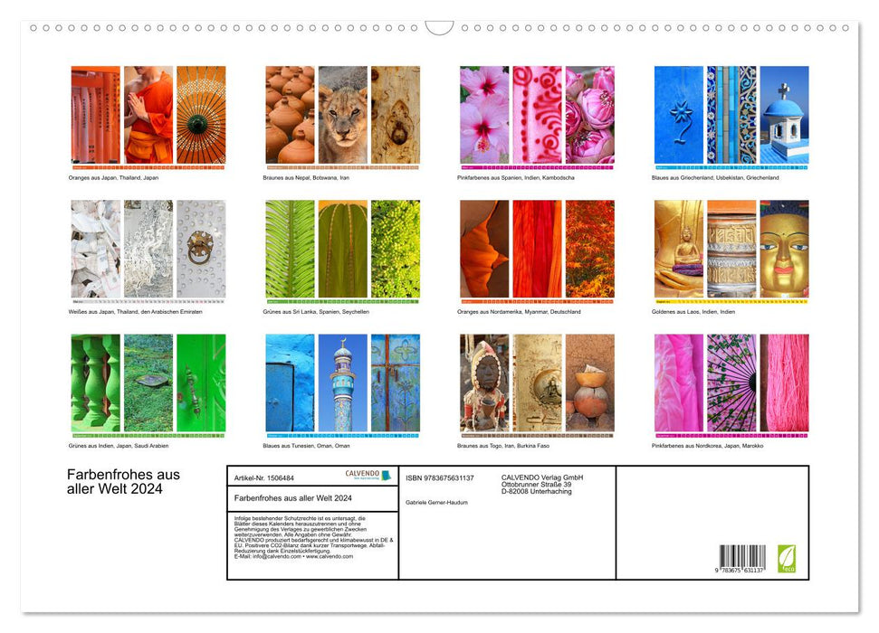 Farbenfrohes aus aller Welt (CALVENDO Wandkalender 2024)