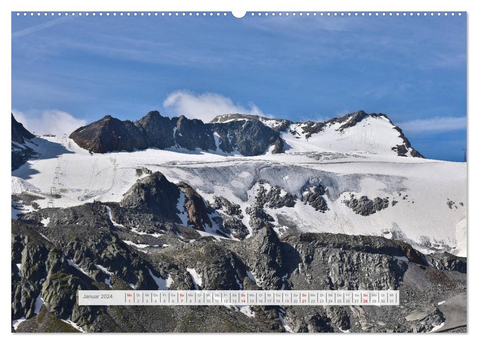 Hoch oben in den Ötztaler Alpen (CALVENDO Wandkalender 2024)