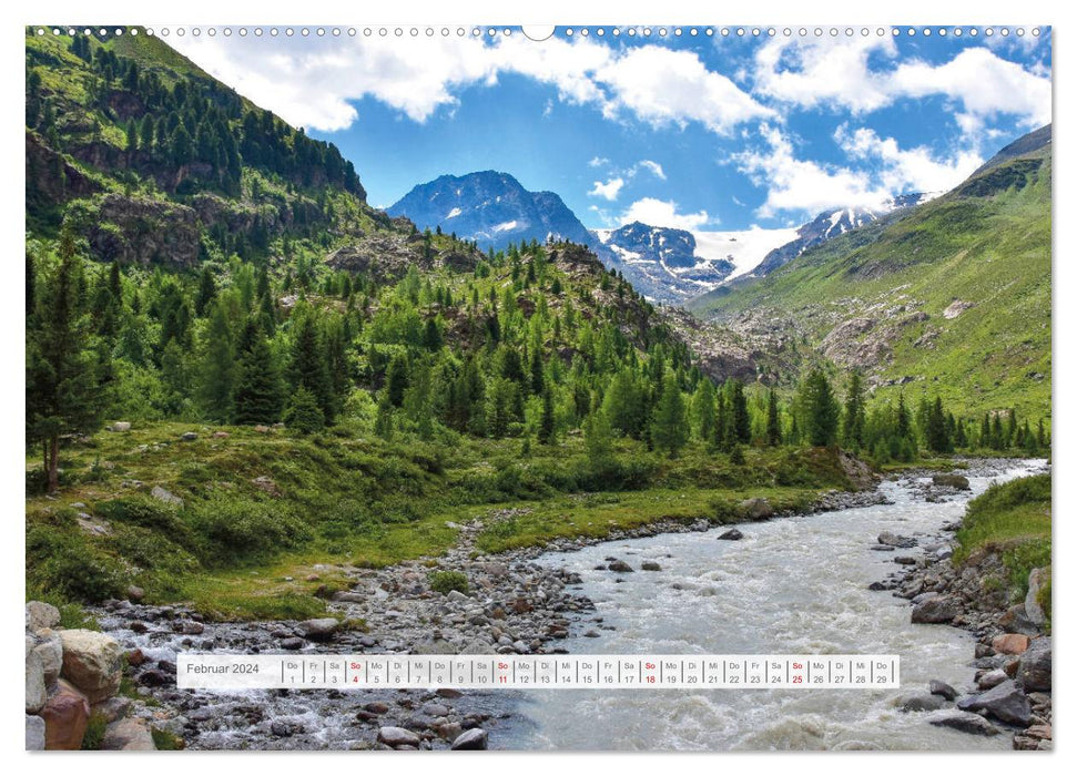 Hoch oben in den Ötztaler Alpen (CALVENDO Wandkalender 2024)