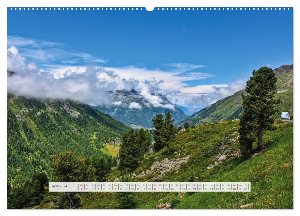 Hoch oben in den Ötztaler Alpen (CALVENDO Wandkalender 2024)