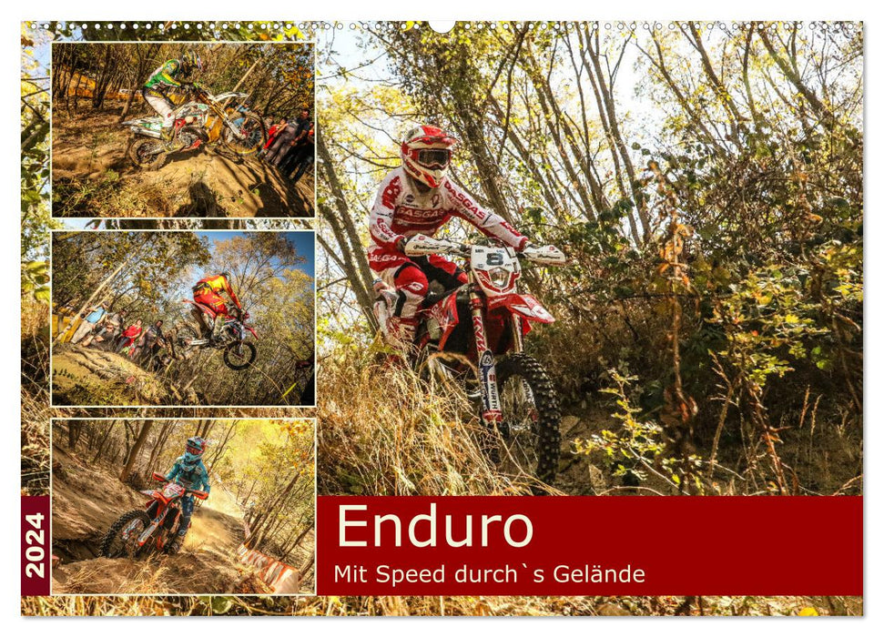 Enduro Mit Speed durch`s Gelände (CALVENDO Wandkalender 2024)