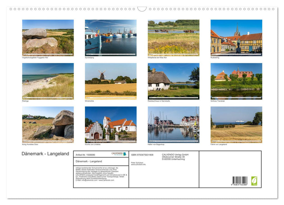 Dänemark - Insel Langeland (CALVENDO Wandkalender 2024)