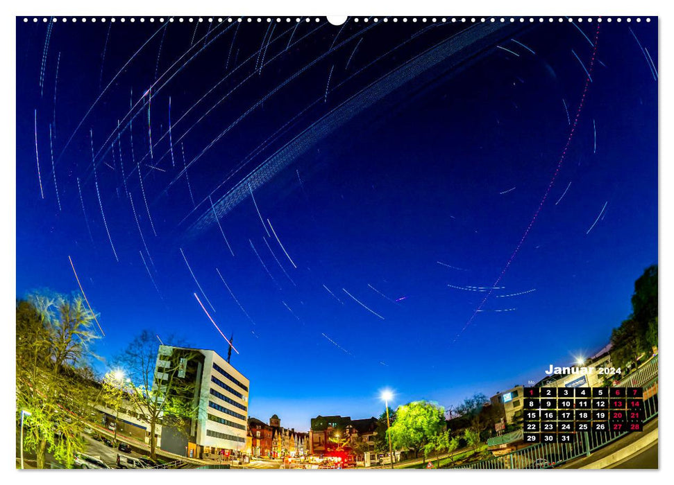 Sternspuren über Bad Hersfeld (CALVENDO Wandkalender 2024)