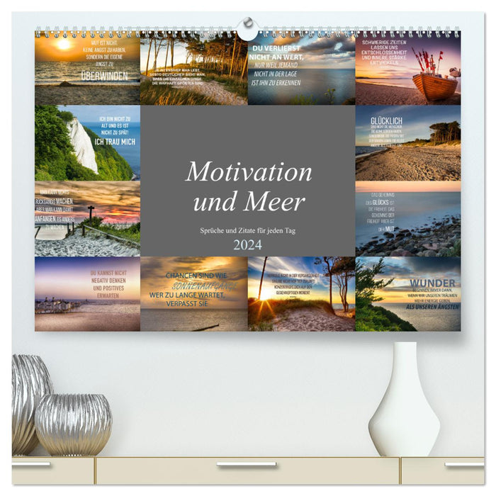 Motivation und Meer (CALVENDO Premium Wandkalender 2024)