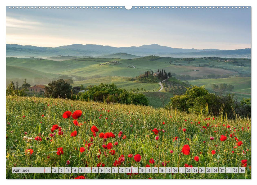 Wunderschöne Toskana (CALVENDO Premium Wandkalender 2024)