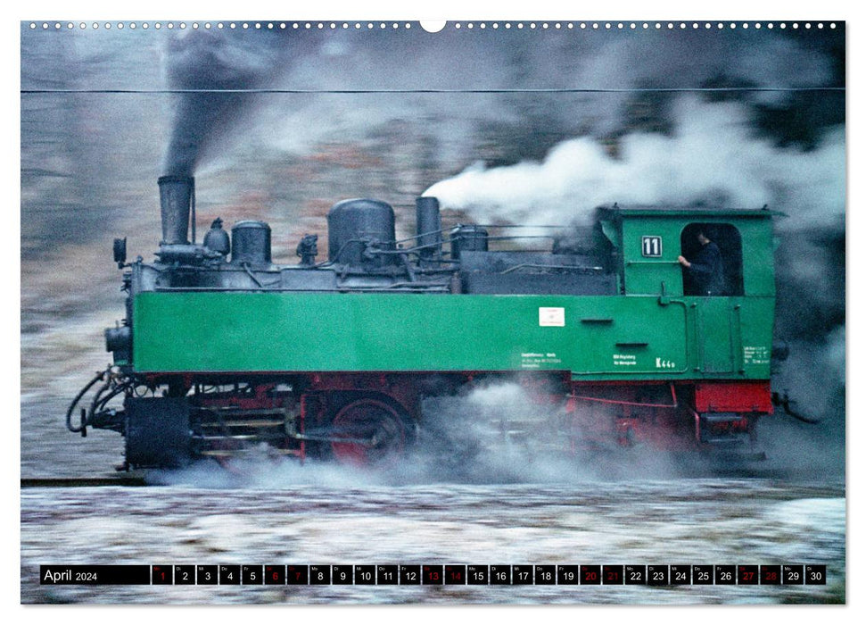 Harz narrow-gauge railways 1980s to today (CALVENDO wall calendar 2024) 