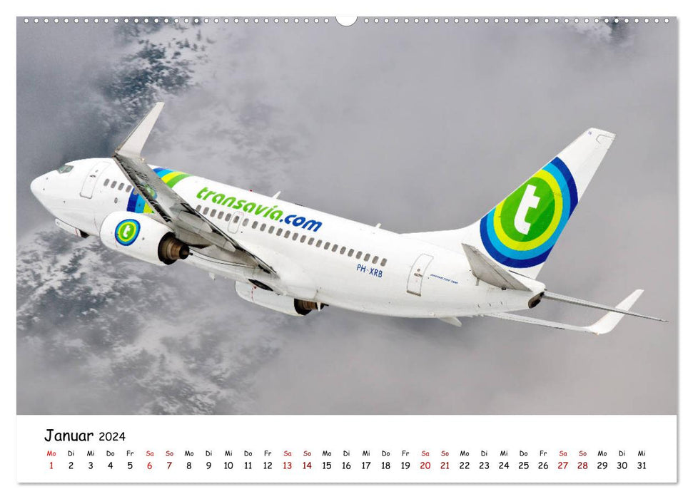 Flugzeuge in beeindruckender Kulisse (CALVENDO Wandkalender 2024)