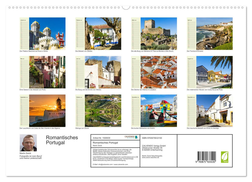 Romantic Portugal (CALVENDO Premium Wall Calendar 2024) 